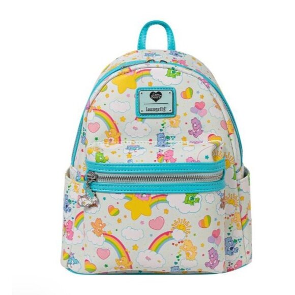 Loungefly Handbags - NEW! Loungefly x Disney Care Bears Mini Back Pack White Rainbow 40th Anniversary